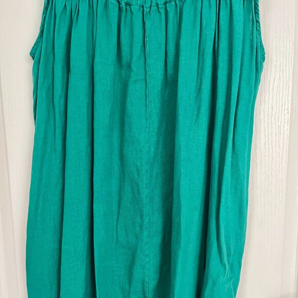 Allegra Masetti Firenze Sleeveless 100% Linen Dress with Eyelet Detail - Picture 10 of 13